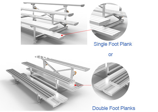 Outdoor Portable Aluminum Grandstands Anti Rusting With Bench Seat