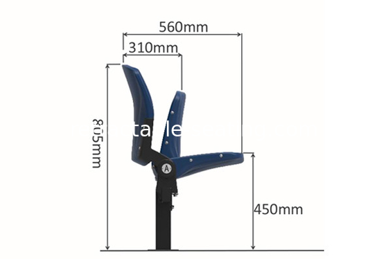 Spectator Plastic Tip Up Folding Stadium Seats For Sports Arena Venues