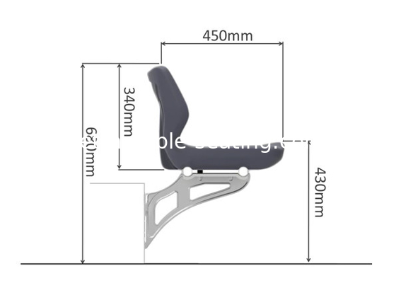 Blow Molding Plastic Stadium Seat Fire Resistance Football Fixed Seat With Middle Back