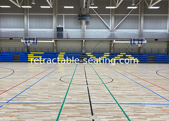 Custom HDPE Retractable Bleacher Seating 460mm Width Ergonomic Designed