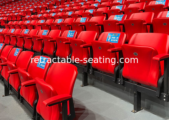 Outdoor UV Resistant Plastic Stadium Seats Aluminum Stanchion For Arena Stage