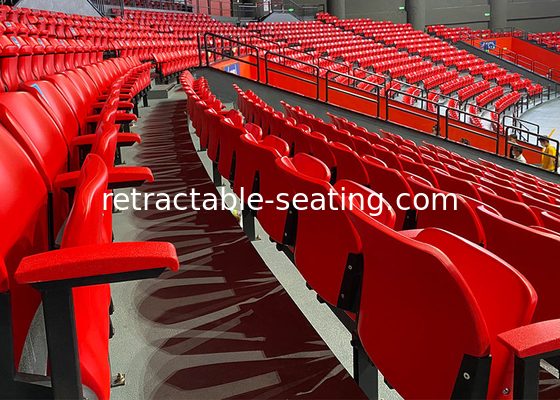 Outdoor UV Resistant Plastic Stadium Seats Aluminum Stanchion For Arena Stage
