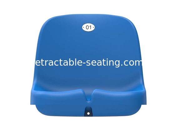 Injection Molded Spectator Plastic Bucket Chair 420mm Width Football Stadium Seat
