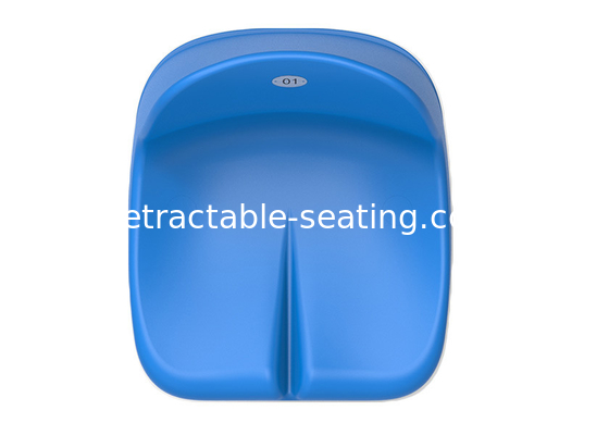 Injection Molded Spectator Plastic Bucket Chair 420mm Width Football Stadium Seat