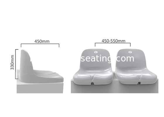 Durable Numbered Sports Stadium Seats Empty Stadium Grandstand Chair