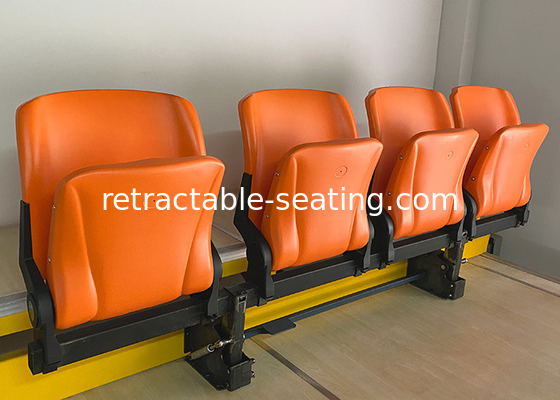 Retractable Tribune Seating Movable Stand With Plastic Folding Chairs
