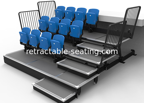 Retractable Tribune Seating Movable Stand With Plastic Folding Chairs