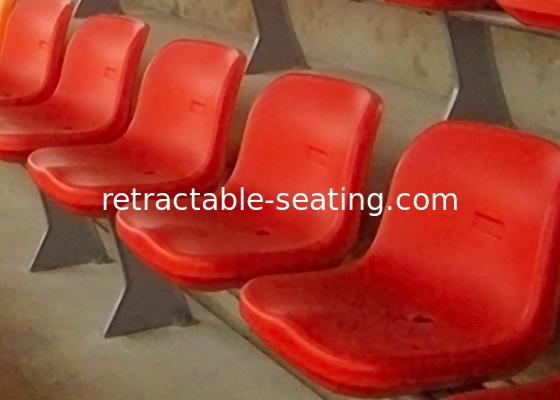 Outdoor Floor Mounted Plastic Stadium Chair Blow Molded Grandstand Seating