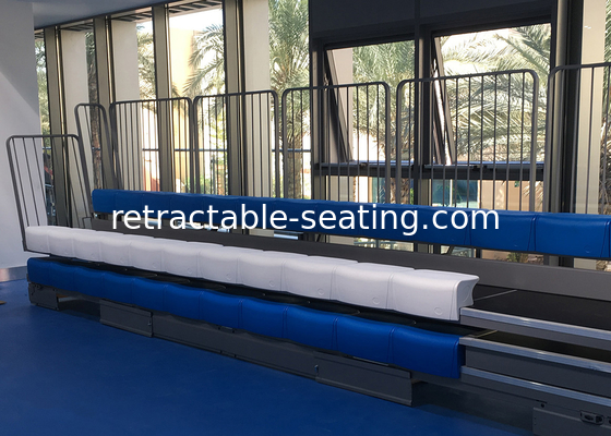 Manually Operated Retractable Modular Grandstands High School Telescopic Gym Bleachers
