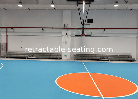 Portable Aluminum Bleachers With Blow-Molded Plastic Bench Seat