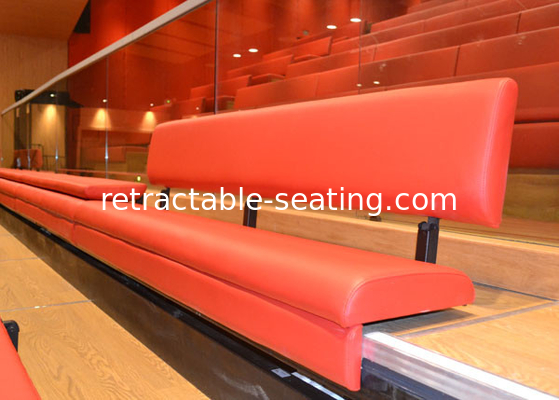 Telescopic Indoor Bleacher Seating / Leather Stadium Seating Systems For School