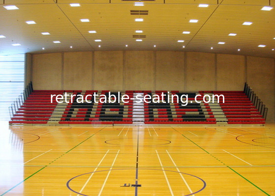 Sport Hall Retractable Bleacher Seating / Quiet Operation Telescopic Bleachers