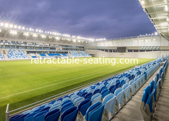 Indoor / Outdoor Stadium Seating Systems , Tip Up Base Football Stadium Seats