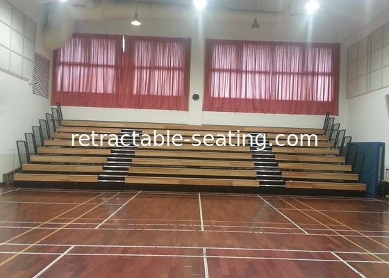 Durable / Generous Wood Bleacher Seating , Retractable Gym Seating For Sport Hall