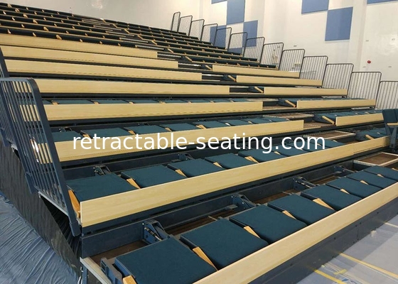 Smooth Running Retractable Auditorium Seating Soft Upholstery Sports Stadium Seats