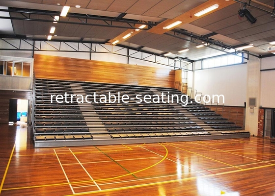 Retractable Football Stadium Bleachers / Customized Indoor Gym Bleachers 500MM Seat Center