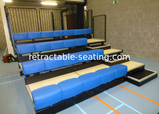 Portable Telescopic Seating Systems With Colorful Bench Manual Operation