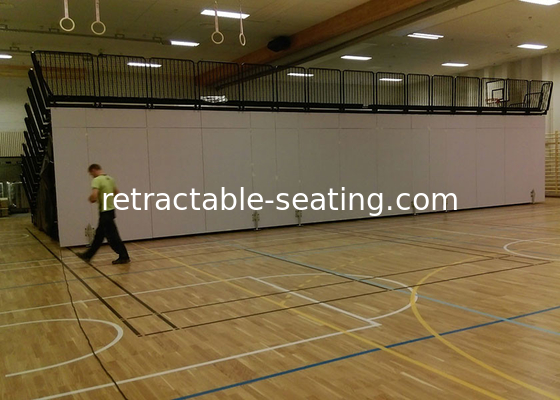 Travelling Retractable Gym Seating , Telescopic Seating Systems With Polymer Seat