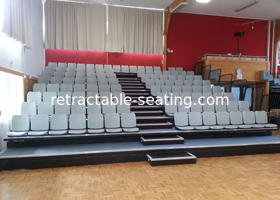 Smooth Running Indoor Retractable Bleacher Seating With Blow Mounded Construction