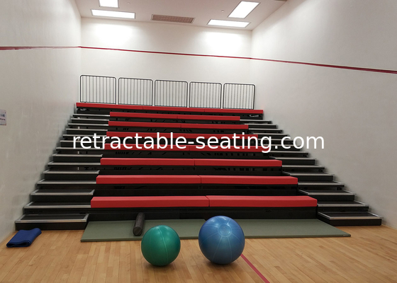 Fully Upholstered Telescopic Tribunes HDPE Material Bench W / O Backrest