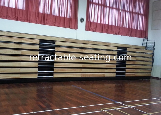 Tiered Retractable Bleacher Seating With Firm Frame Configuration