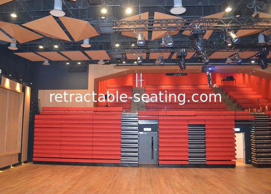 Upholstered Folding Seating System , Indoor Gym Bleachers Power Bench W / O Backrest