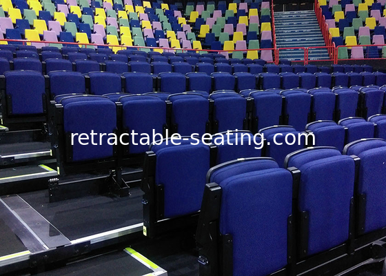 Lecture Halls Retractable Bleacher Seating Optional Color Elegant Appearance