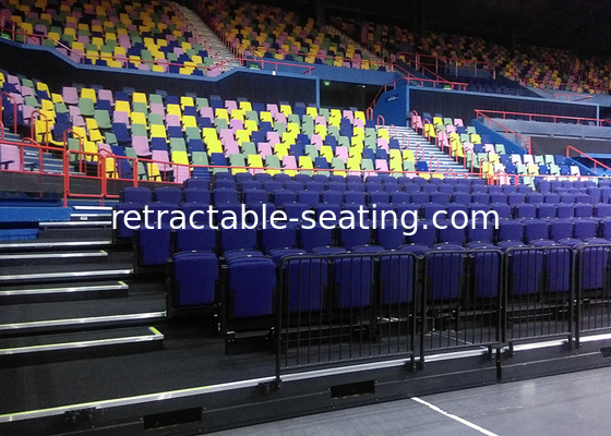 Customized Retractable Grandstands Soft Uphostery For Convention Centers