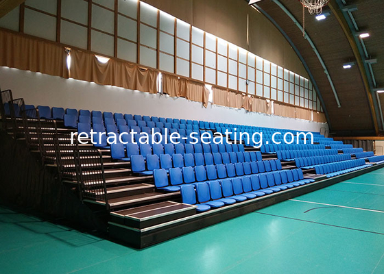 Multisport Movable Stadium Seating / Retractable Gym Seating With Anatomically Contoured