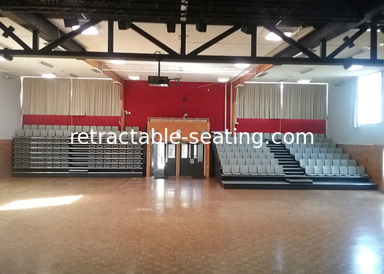 Stadium Hall Telescopic Tribune / Optional Seat Colors Stadium Seating Systems