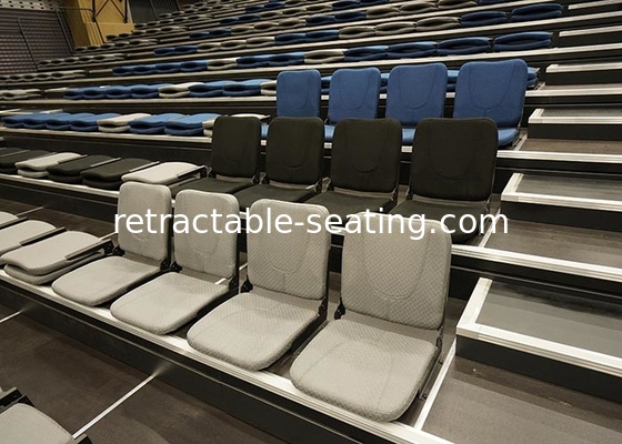 Melody Upholstered Retractable Stadium Seating Space Saver For Indoor Gyms