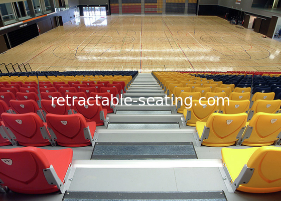 Economic Telescopic Tribunes / Retractable Theater Seating With Nose Mounting Polymer