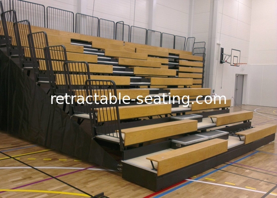 Timber Bench Modular Grandstands With Non - Marking Polyurethane Face Wheels