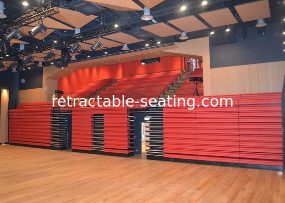 Upholstered Bench Retractable Platform System / Comfortable Retractable Stadium Seating