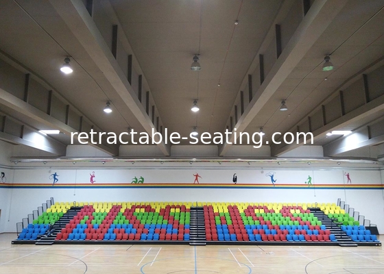 Comfortable Telescopic Sport Hall Seats With Nose Mounted Polymer Bench