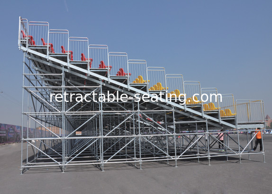 Demountable Portable Seating Stands / Aluminum Stadium Bleachers For Golf Tournaments