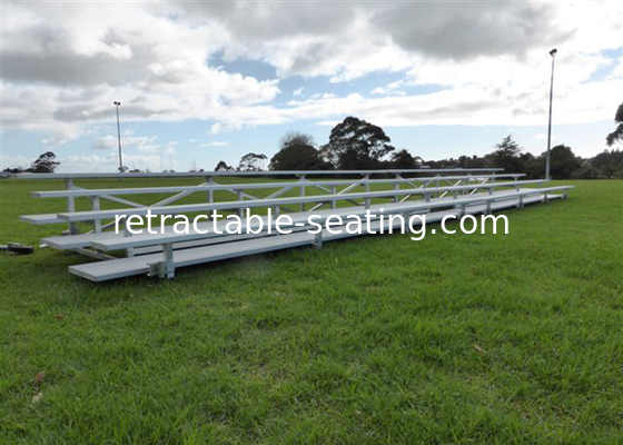Safe Fixed Temporary Grandstand , Portable Outdoor Bleachers For Soccer / Football Field