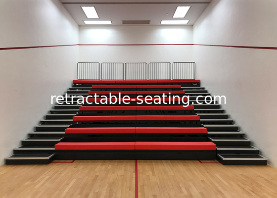 Tiered Retractable Grandstands Upholstered Bench For International School