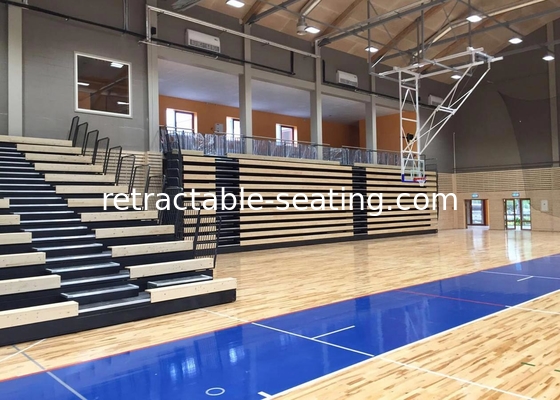 Basketball Court Retractable Grandstands , Row Letter Retractable Platform System