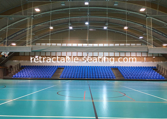 Modular Retractable Seating System Powder Coated Frame For Gym Space