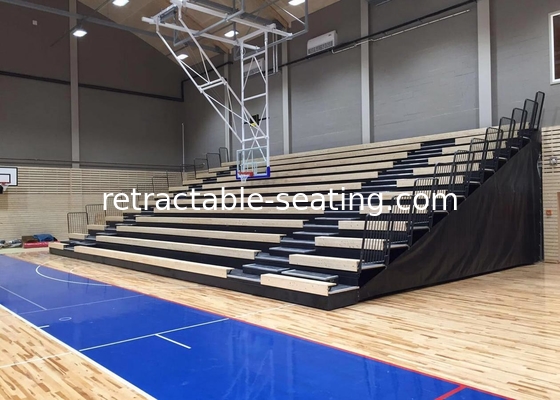 Travelling Retractable Seating System / Plywood Deck Movable Stadium Seating