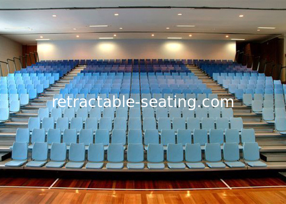 Nose Mounted Foldable Bleacher Seats , Automatic Seat Rows Indoor Telescopic Tribunes