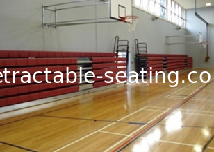Metal End Cap Telescopic Tribunes / Indoor Gym Bleachers For Educational Institution
