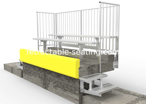 Permanent Aluminum Grandstands Bench With Powder Coated Aluminum Legs