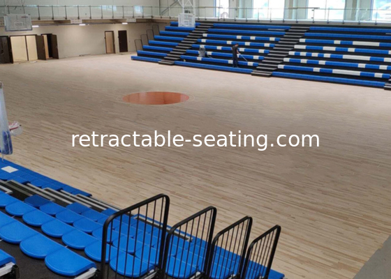 Modular Grandstands Telescopic Seating Systems Fire Resistance For Sport Hall
