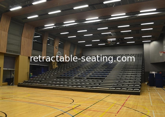 Steel Frame Retractable Platform System Customized Row Riser Height