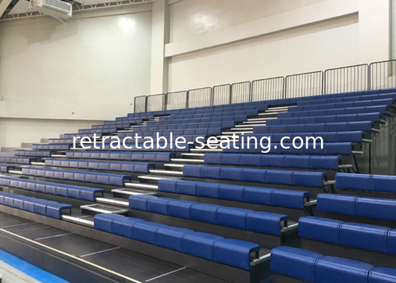 Sport Court Audience Retractable Seating with Plastic Bench Seating