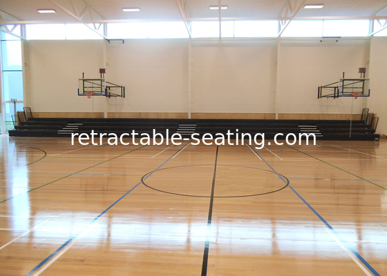 Sports Telescopic Tribunes Number Plates Provided With HDPE Polymer Bench