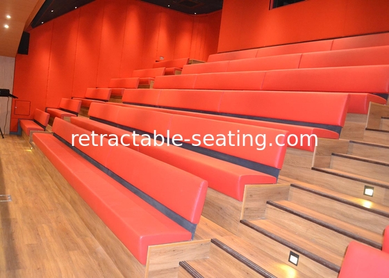 Pratically Upholstered Retractable Theater Seating Optional Backrest With Strong Understructure
