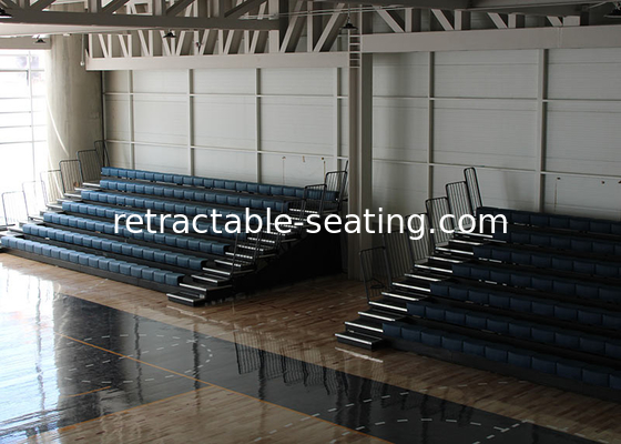 HDPE Material Retractable Audience Seating Wall Attached Bleacher For Stadium
